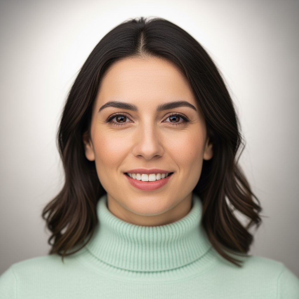 IELTS sınavını geçen genç kadın öğrenci yakın çekim portresi